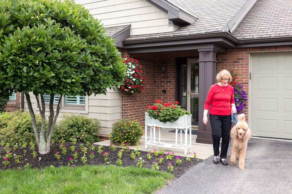 woman with dog