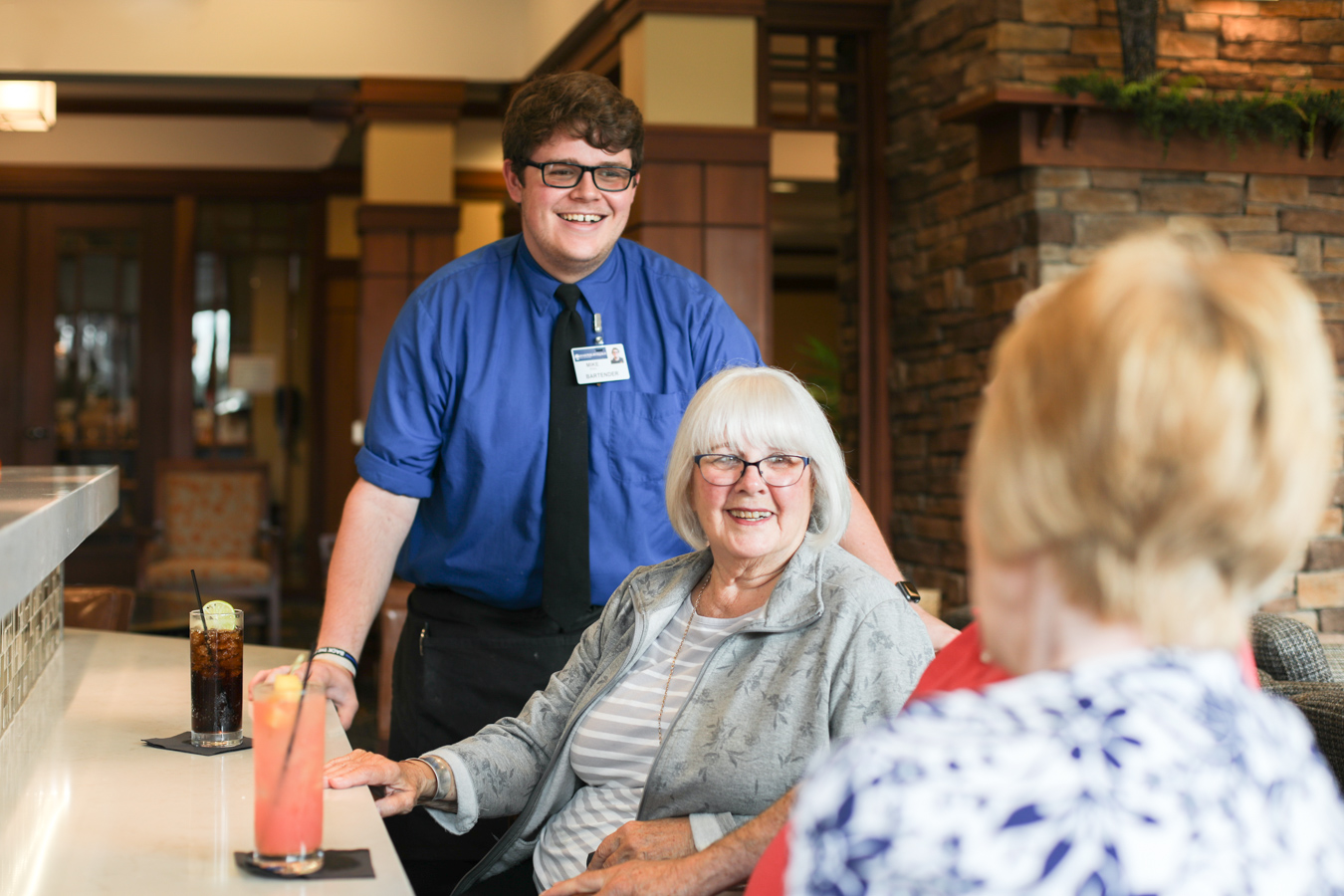 Residents at pub together